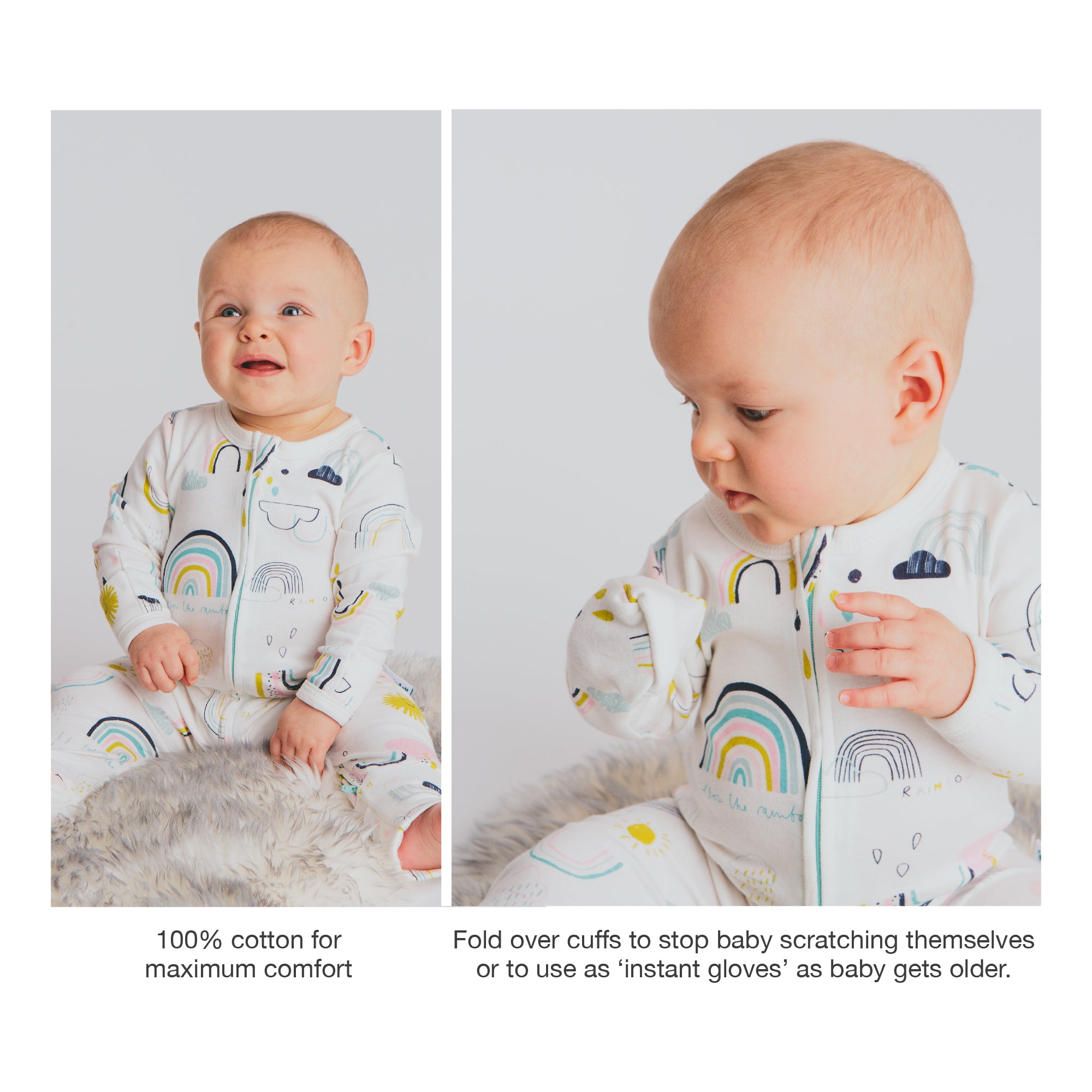 Trio Pack Pinks Sleepsuits with Zipper