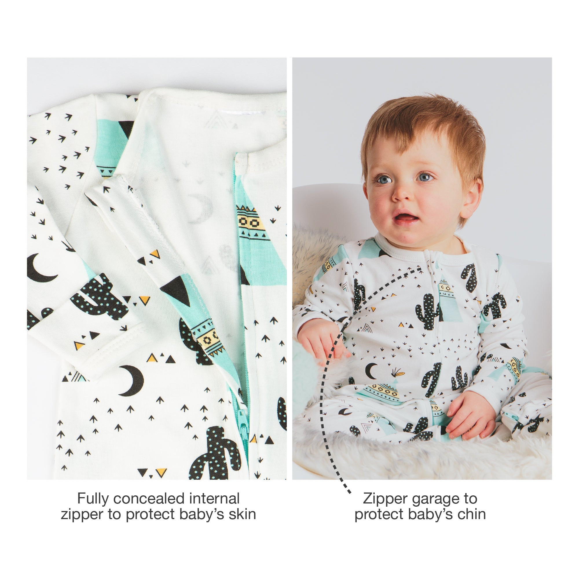 Teepee Sleepsuit with Zipper