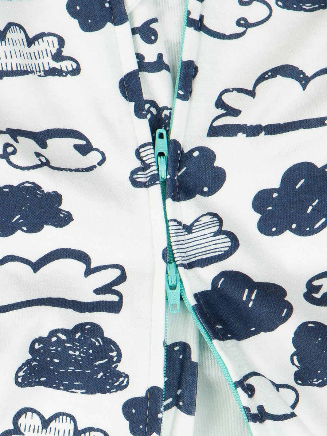 Navy Clouds Sleepsuit with Two-Way Zip